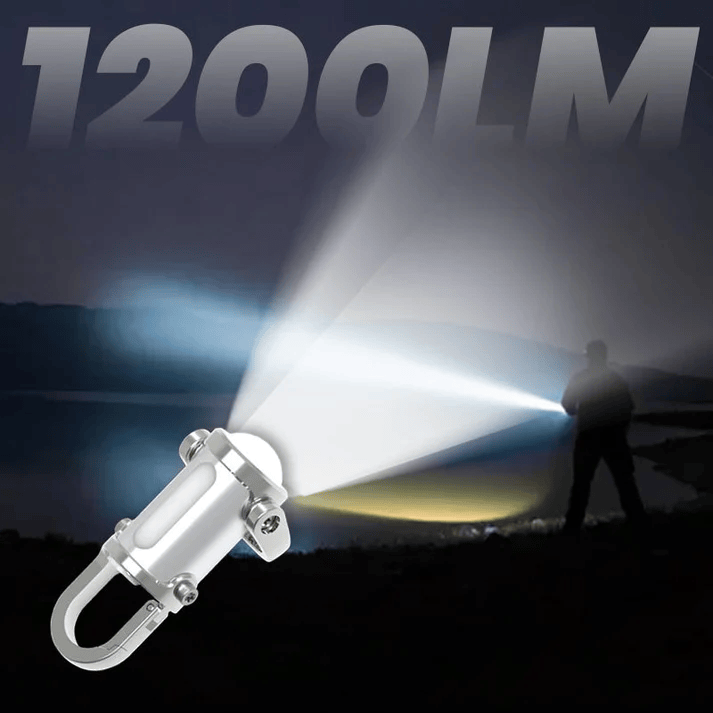 Mini Lampe Torche 1200LM Rechargeable à Porter Sur Les Clés – étanche Et Ultra-légère Pour Rando, Camping, Urgence