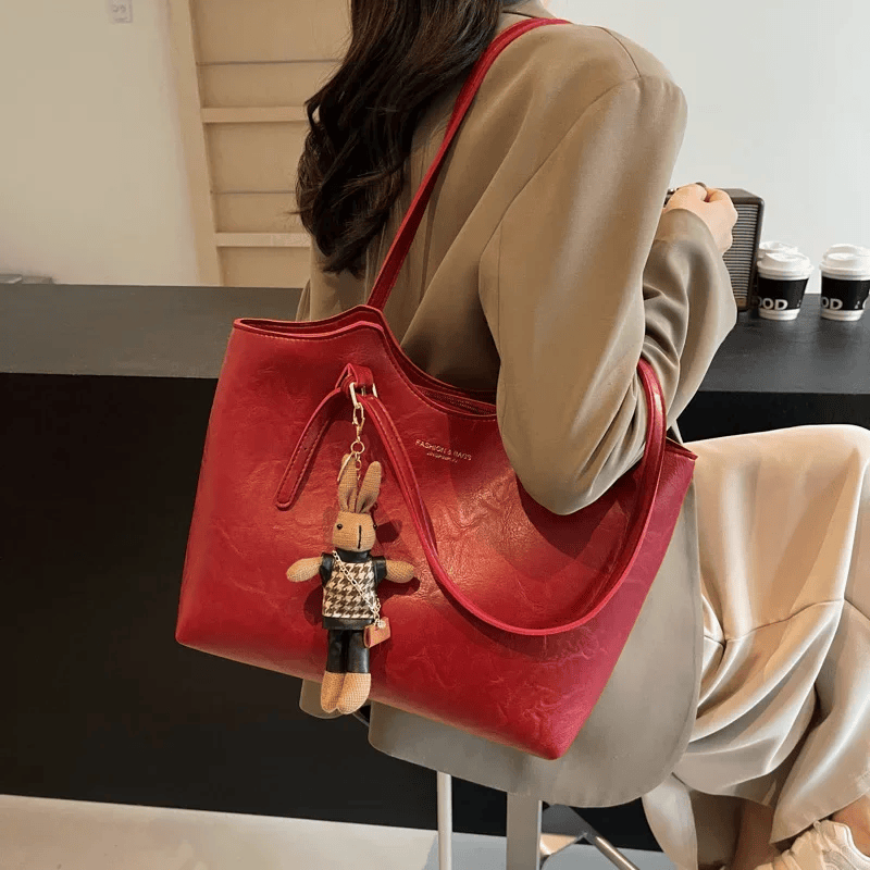 Eco Chic Leather Bag 'Georgia'™ | Elegante tas met grote inhoud