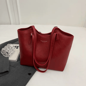 Eco Chic Leather Bag 'Georgia'™ | Elegante tas met grote inhoud