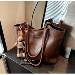 Eco Chic Leather Bag 'Georgia'™ | Elegante tas met grote inhoud