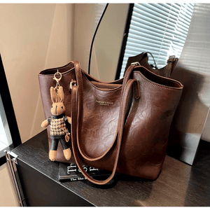 Eco Chic Leather Bag 'Georgia'™ | Elegante tas met grote inhoud