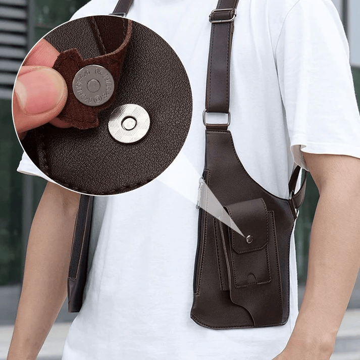 Anti-theft Tactical Leather Bag™ | Schoudertas voor mannen