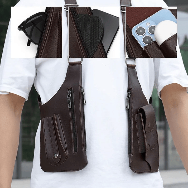Anti-theft Tactical Leather Bag™ | Schoudertas voor mannen