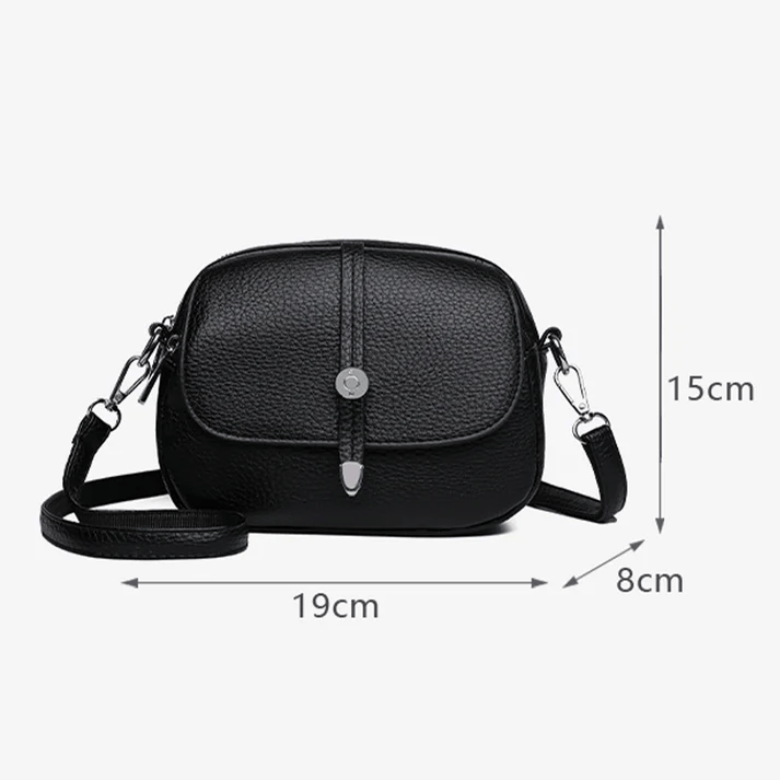 Crossbody Leather Lightweight Bag 'Aurora'™ | Stijlvolle schoudertas