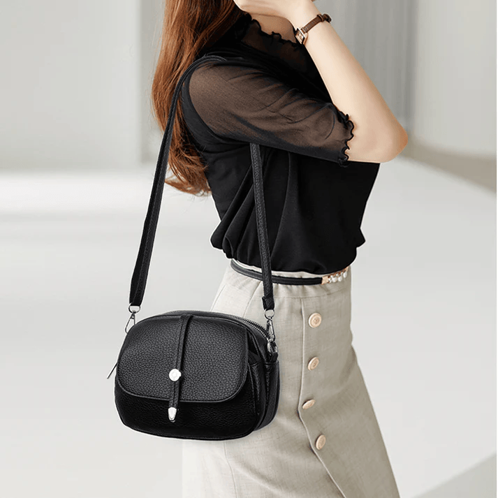 Crossbody Leather Lightweight Bag 'Aurora'™ | Stijlvolle schoudertas