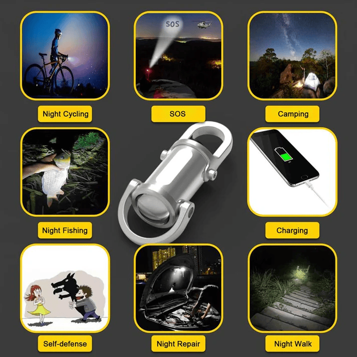 1200LM Ultra Bright Mini Keychain Flashlight™ | Waterdichte mini zaklamp