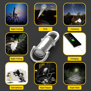 1200LM Ultra Bright Mini Keychain Flashlight™ | Waterdichte mini zaklamp