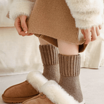 Cozy Ribbed Fleece Lined Crew Socks™ | Herfst en winter sokken