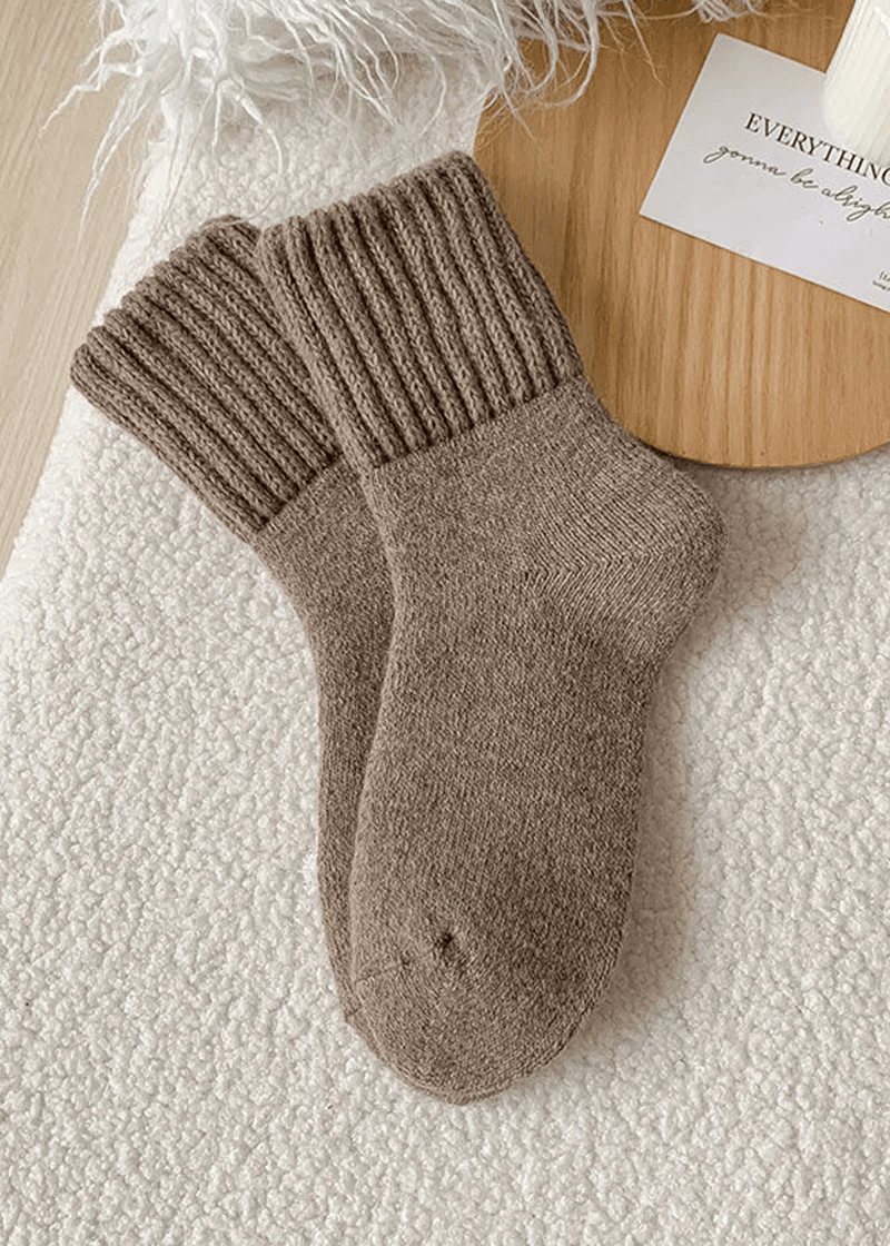 Cozy Ribbed Fleece Lined Crew Socks™ | Herfst en winter sokken