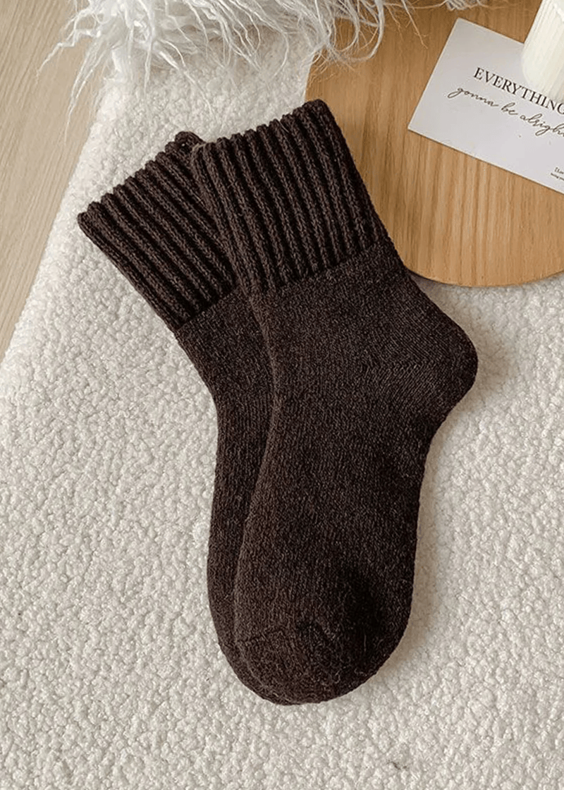 Cozy Ribbed Fleece Lined Crew Socks™ | Herfst en winter sokken