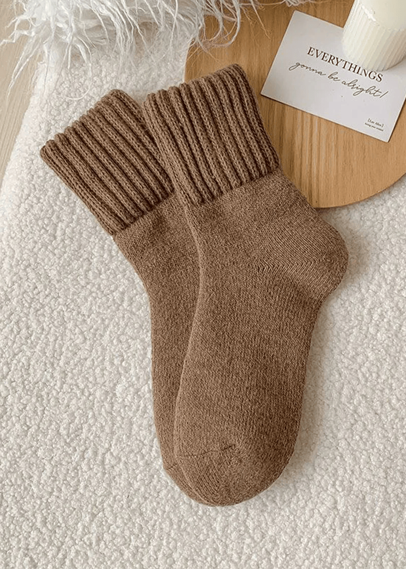 Cozy Ribbed Fleece Lined Crew Socks™ | Herfst en winter sokken
