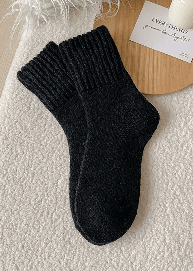 Cozy Ribbed Fleece Lined Crew Socks™ | Herfst en winter sokken