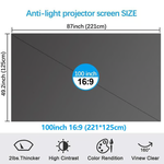 Anti-Light 4K Projector Screen (16:9)™ | Voor de beste beeldkwaliteit!