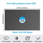 Anti-Light 4K Projector Screen (16:9)™ | Voor de beste beeldkwaliteit!