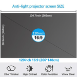 Anti-Light 4K Projector Screen (16:9)™ | Voor de beste beeldkwaliteit!