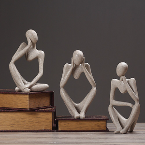 NatureMan Hars denker standbeeld - Abstracte sculptuur - Collectie beeldjes - Kunst voor thuis, kantoor, tafel, bibliotheek, decoratie (zwart, links NatureMan Hars denker standbeeld - Abstracte sculptuur - Collectie beeldjes - Kunst voor thuis, kantoor, tafel, bibliotheek, decoratie (zwart, links