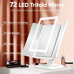 Sky Mirror™ | Trifold make-up spiegel met driekleurige LED verlichting